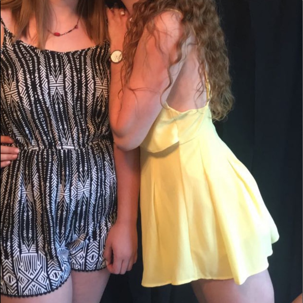 apricot lane yellow ruffle romper